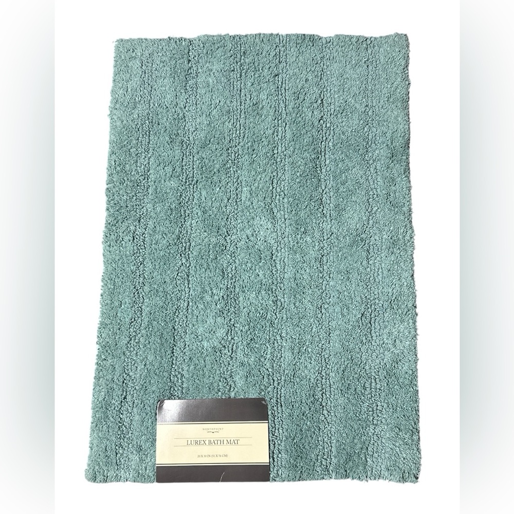 Northpoint Lurex Blue Bath Mat 20” x 30” Brand New With Tags Bed Bath and Beyond